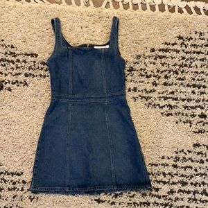 Mini denim dress